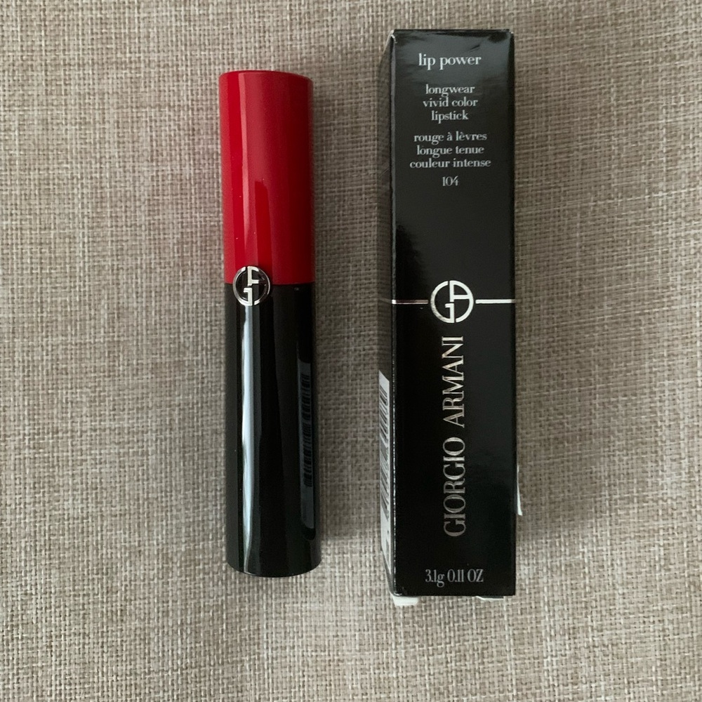 NWT Giorgio Armani Lipstick: Lip Power 104 Selfless, Longwear, Vivid Color